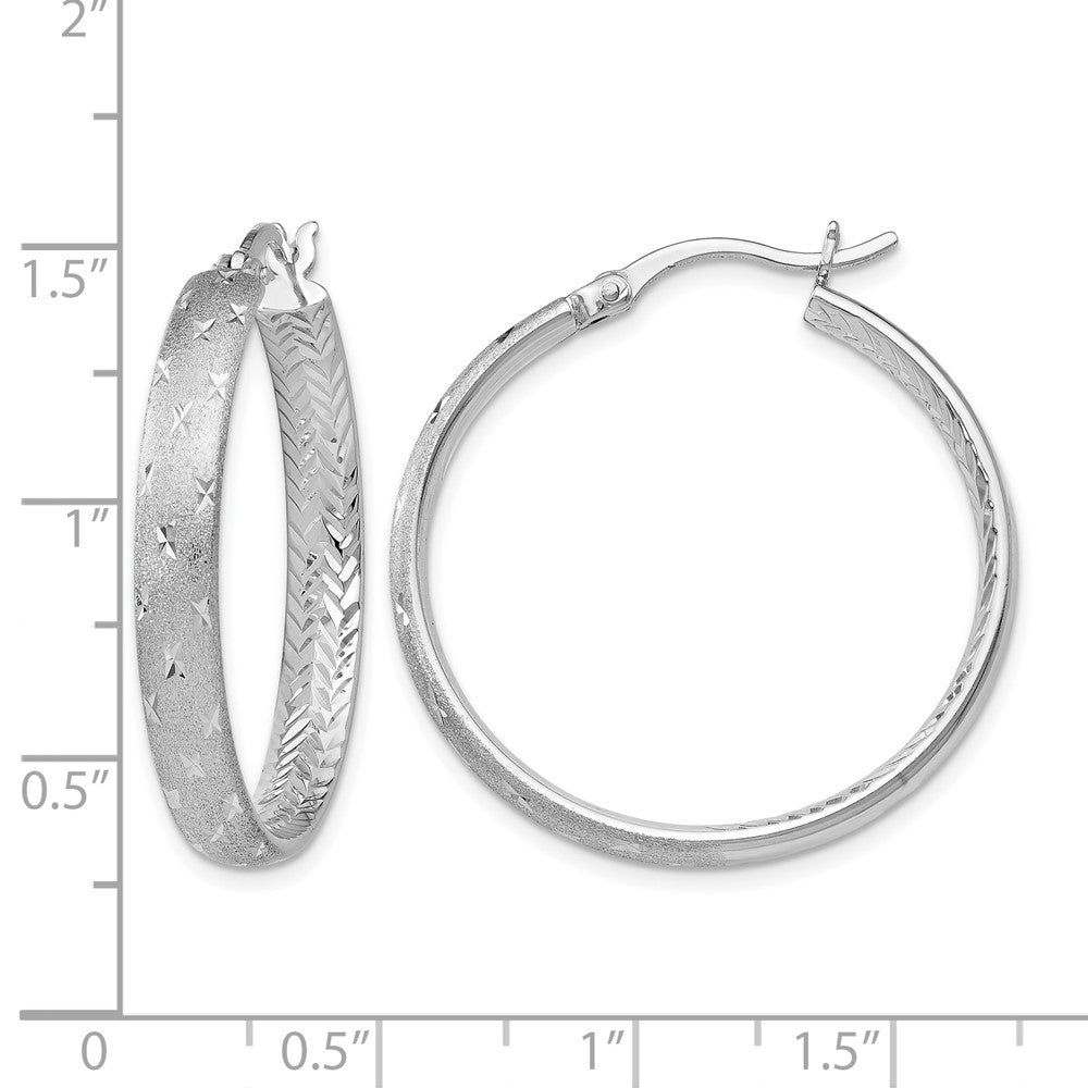 Sterlingsilber Rhodium In/out Diamantiert Ohrringe