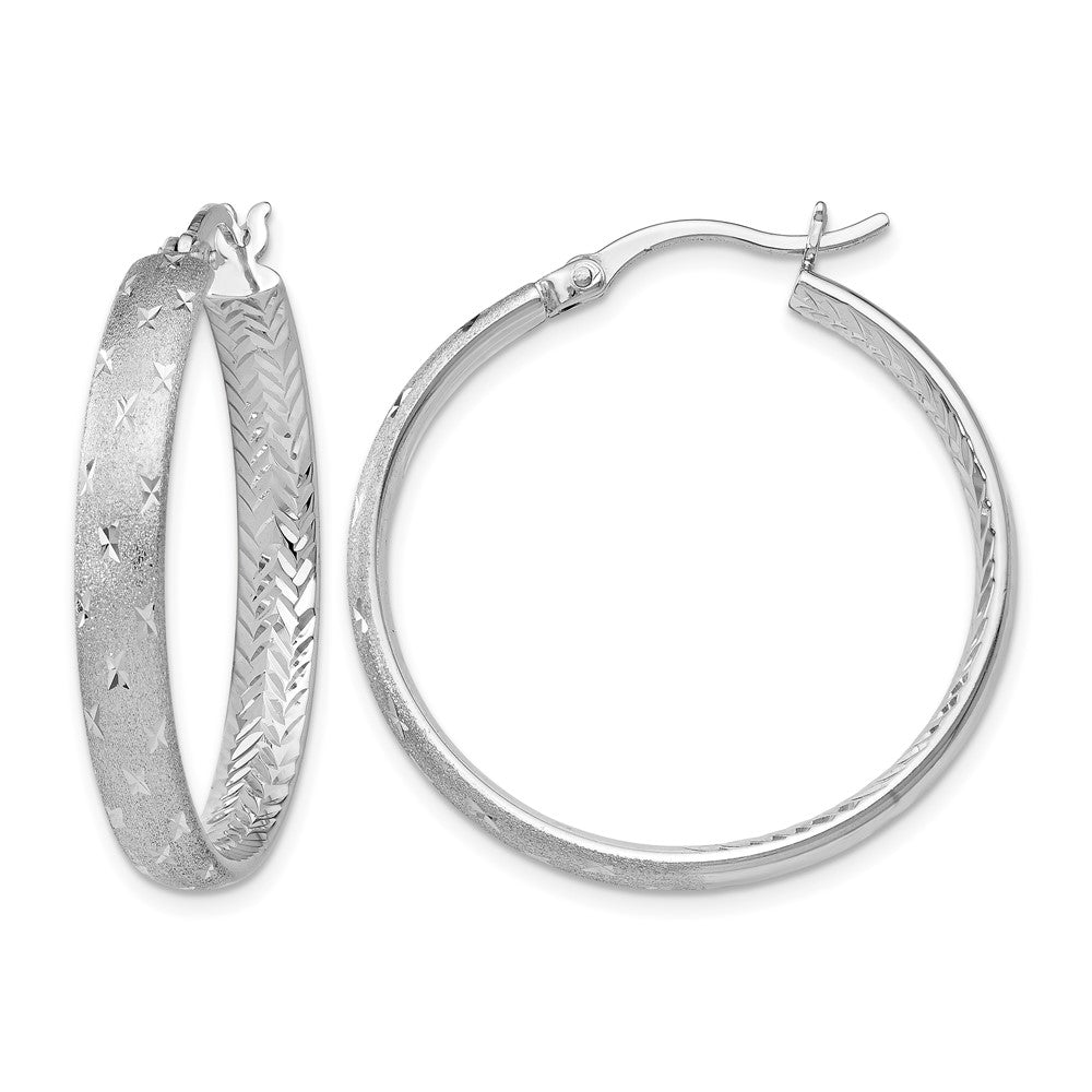 Sterlingsilber Rhodium In/out Diamantiert Ohrringe