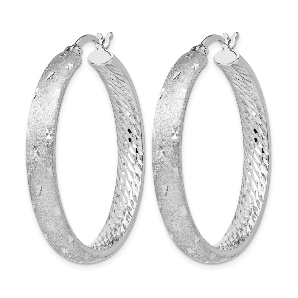 Sterlingsilber Rhodium In/out Diamantiert Ohrringe