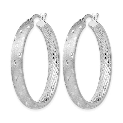 Sterlingsilber Rhodium In/out Diamantiert Ohrringe