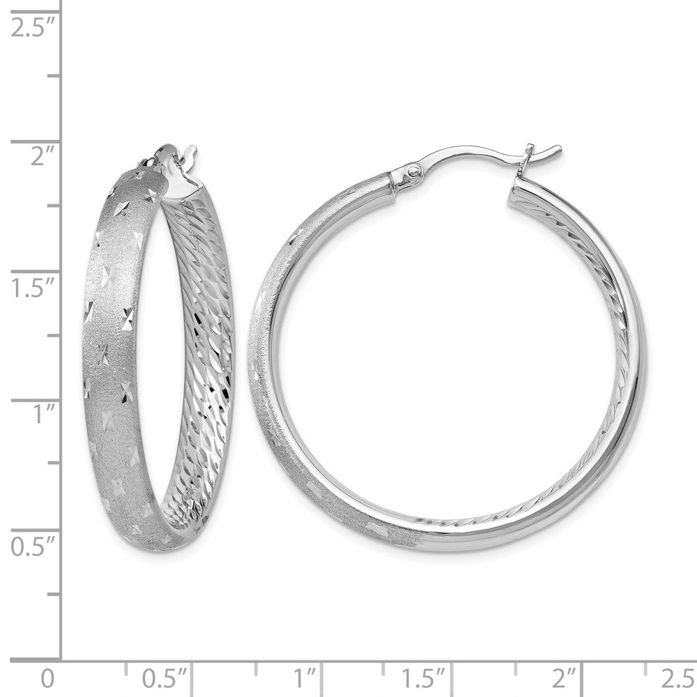 Sterlingsilber Rhodium In/out Diamantiert Ohrringe