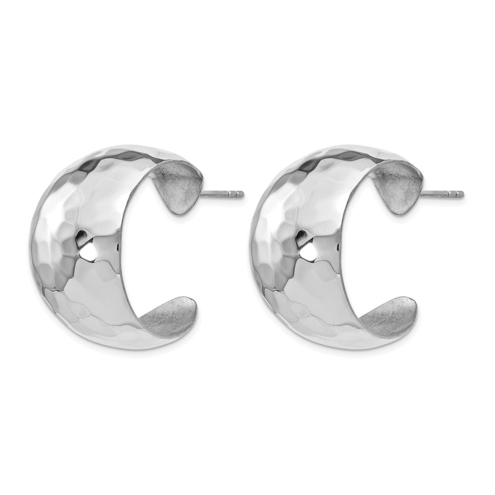 Sterlingsilber Poliert Gehämmert Ohrstecker