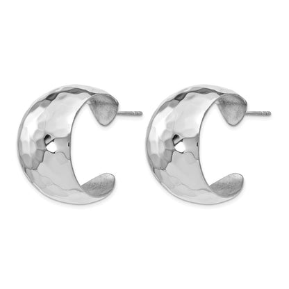 Sterlingsilber Poliert Gehämmert Ohrstecker