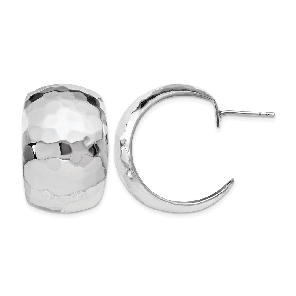 Sterlingsilber Poliert Gehämmert Ohrstecker