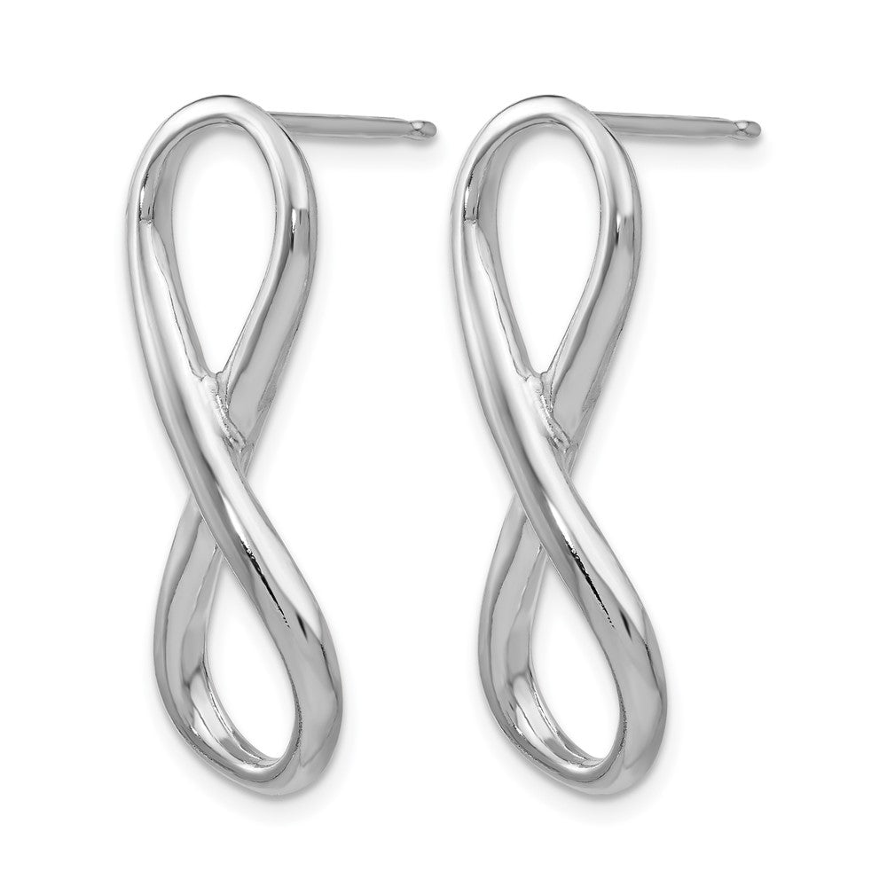 Sterlingsilber Poliert Unendlichkeit Symbol Ohrstecker
