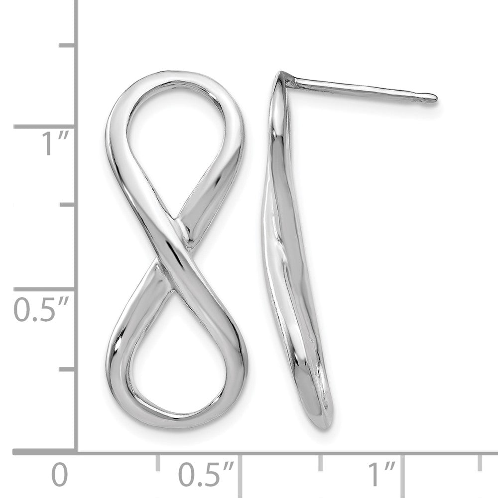 Sterlingsilber Poliert Unendlichkeit Symbol Ohrstecker