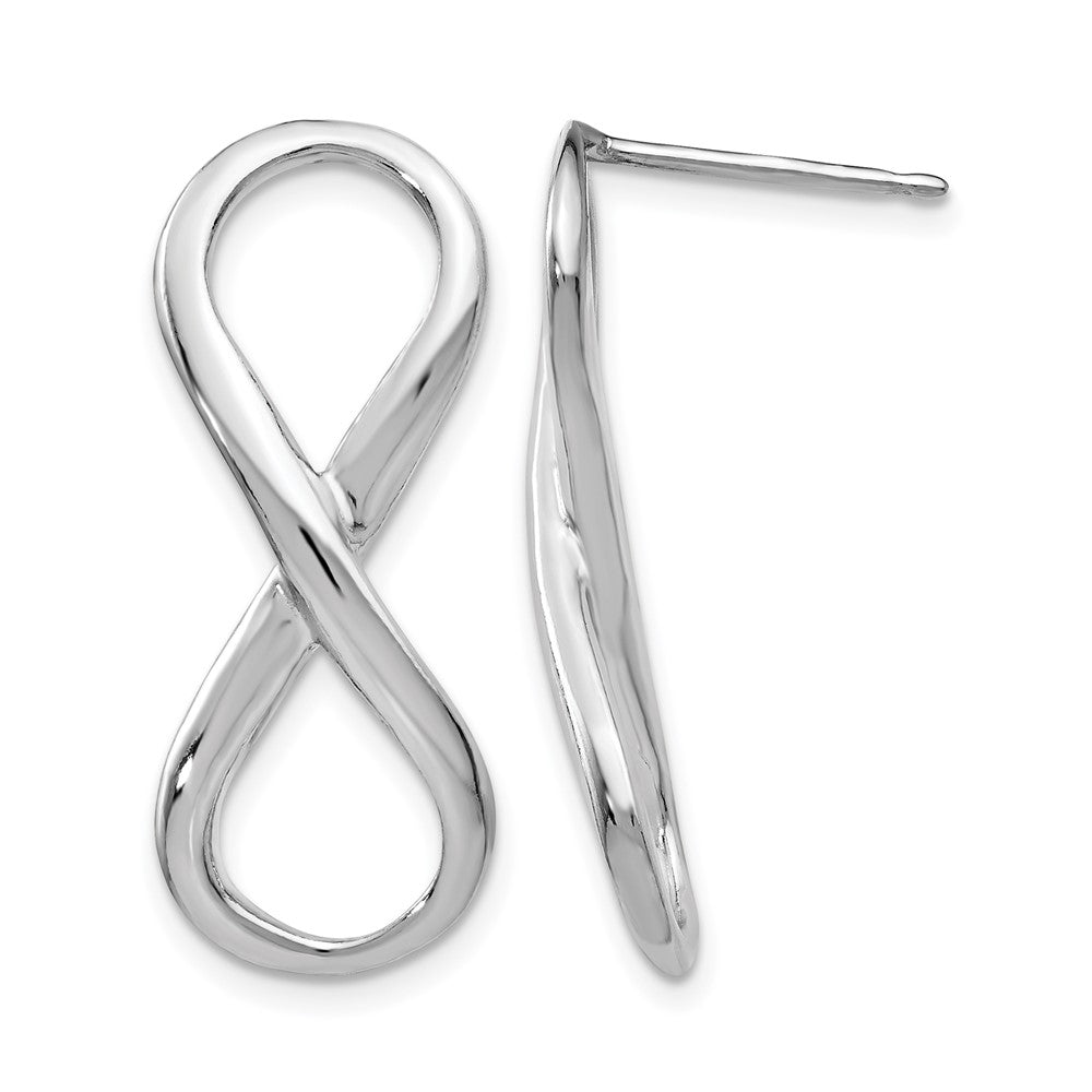 Sterlingsilber Poliert Unendlichkeit Symbol Ohrstecker