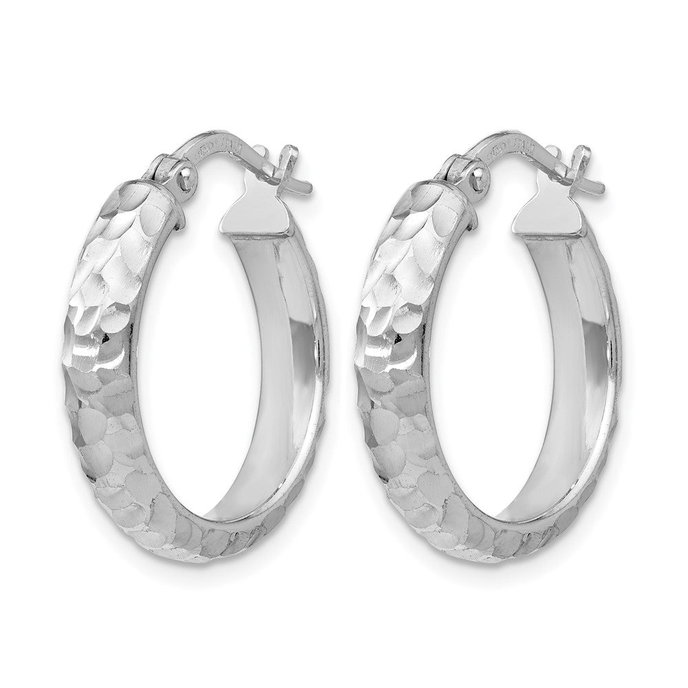 Sterlingsilber Ss Radiant Essence Rhodiniert Klappbar Creolen
