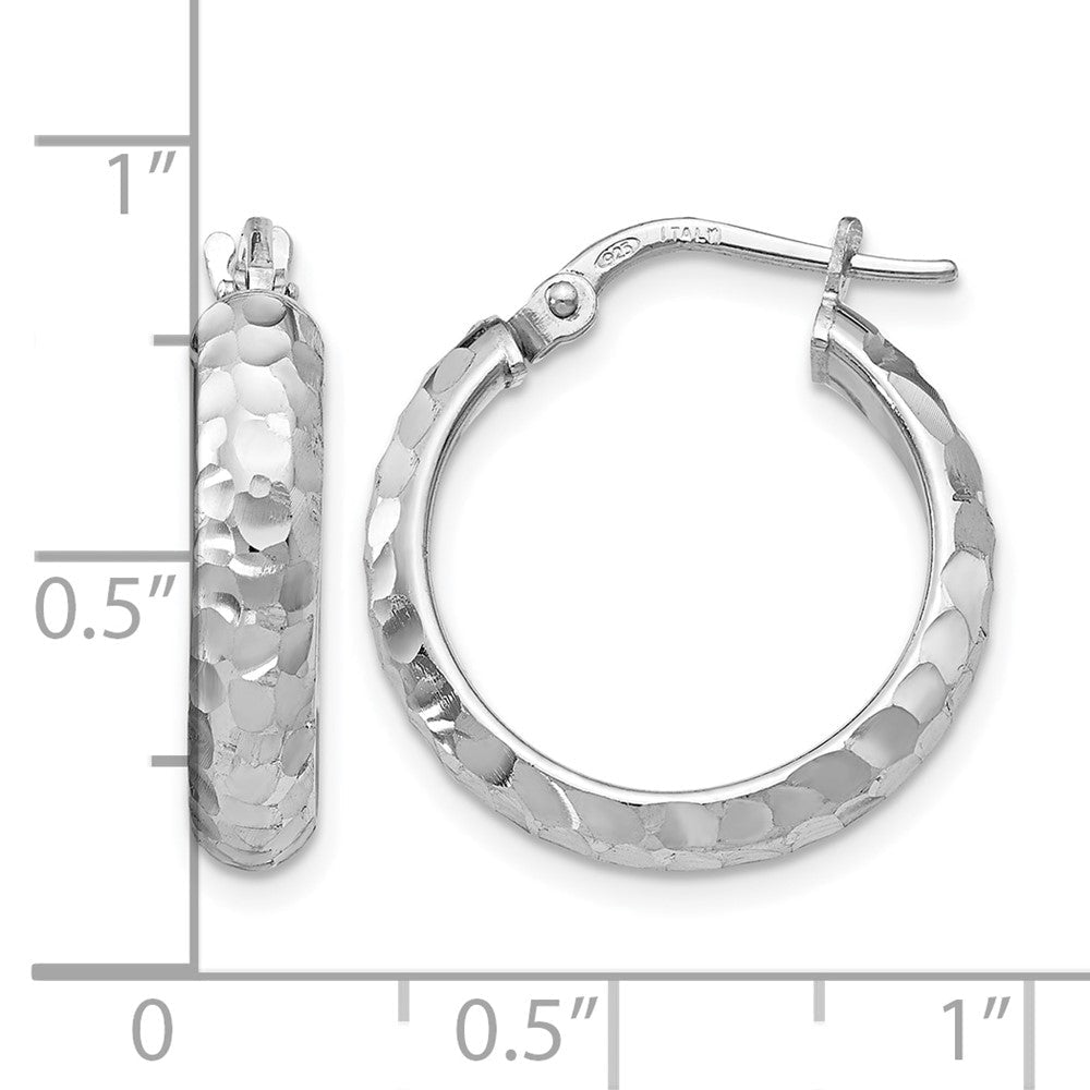 Sterlingsilber Ss Radiant Essence Rhodiniert Klappbar Creolen
