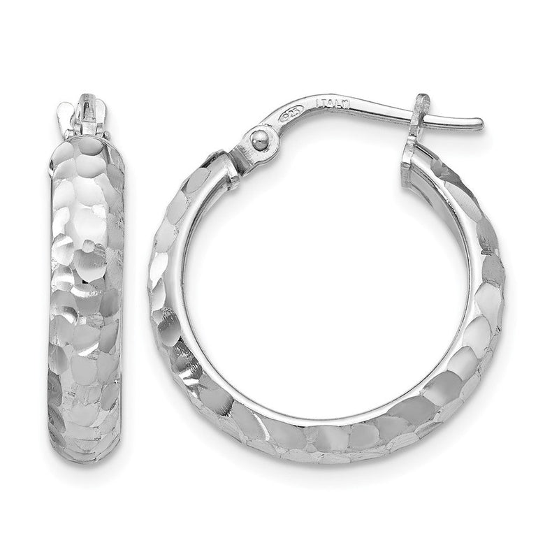 Sterlingsilber Ss Radiant Essence Rhodiniert Klappbar Creolen