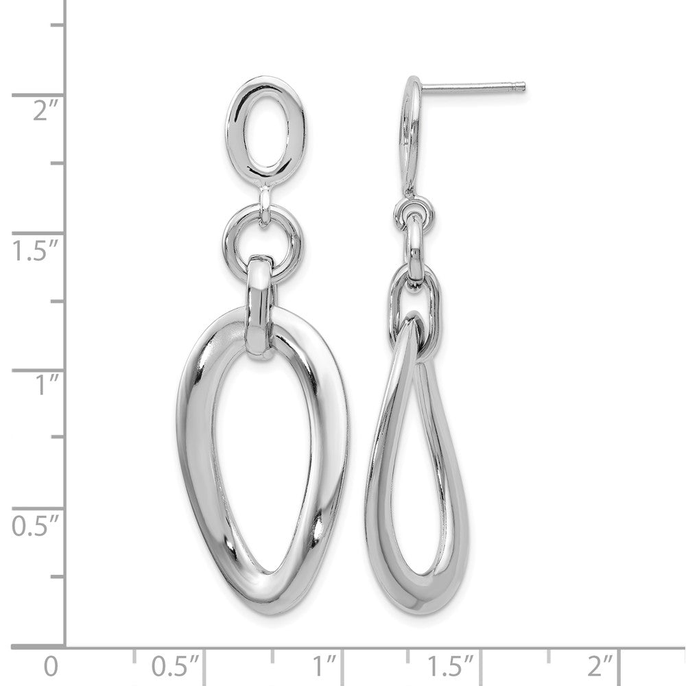 Sterlingsilber Poliert Stecker Ohrhänger
