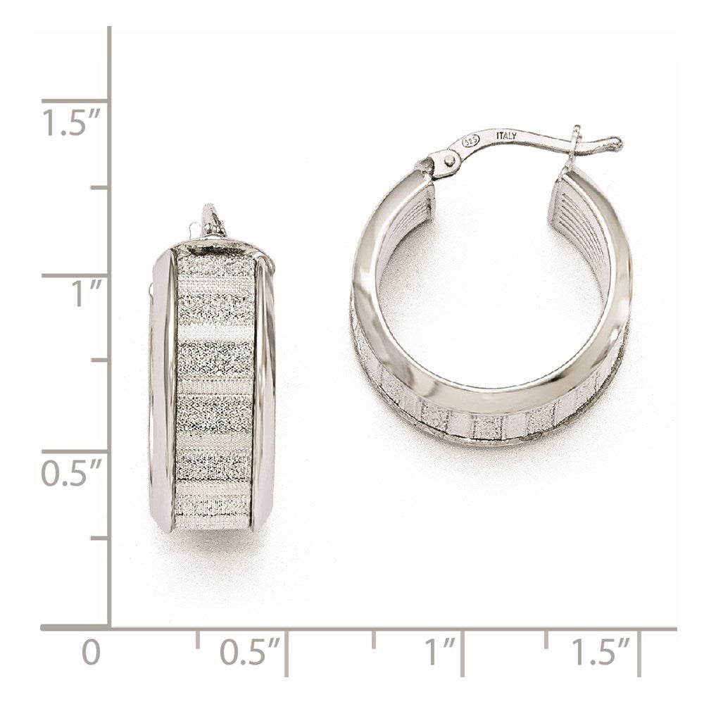 Sterlingsilber Poliert Glimmer Infused Creolen