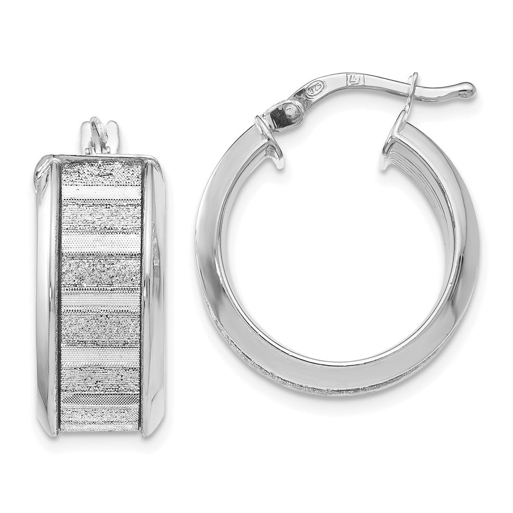Sterlingsilber Poliert Glimmer Infused Creolen