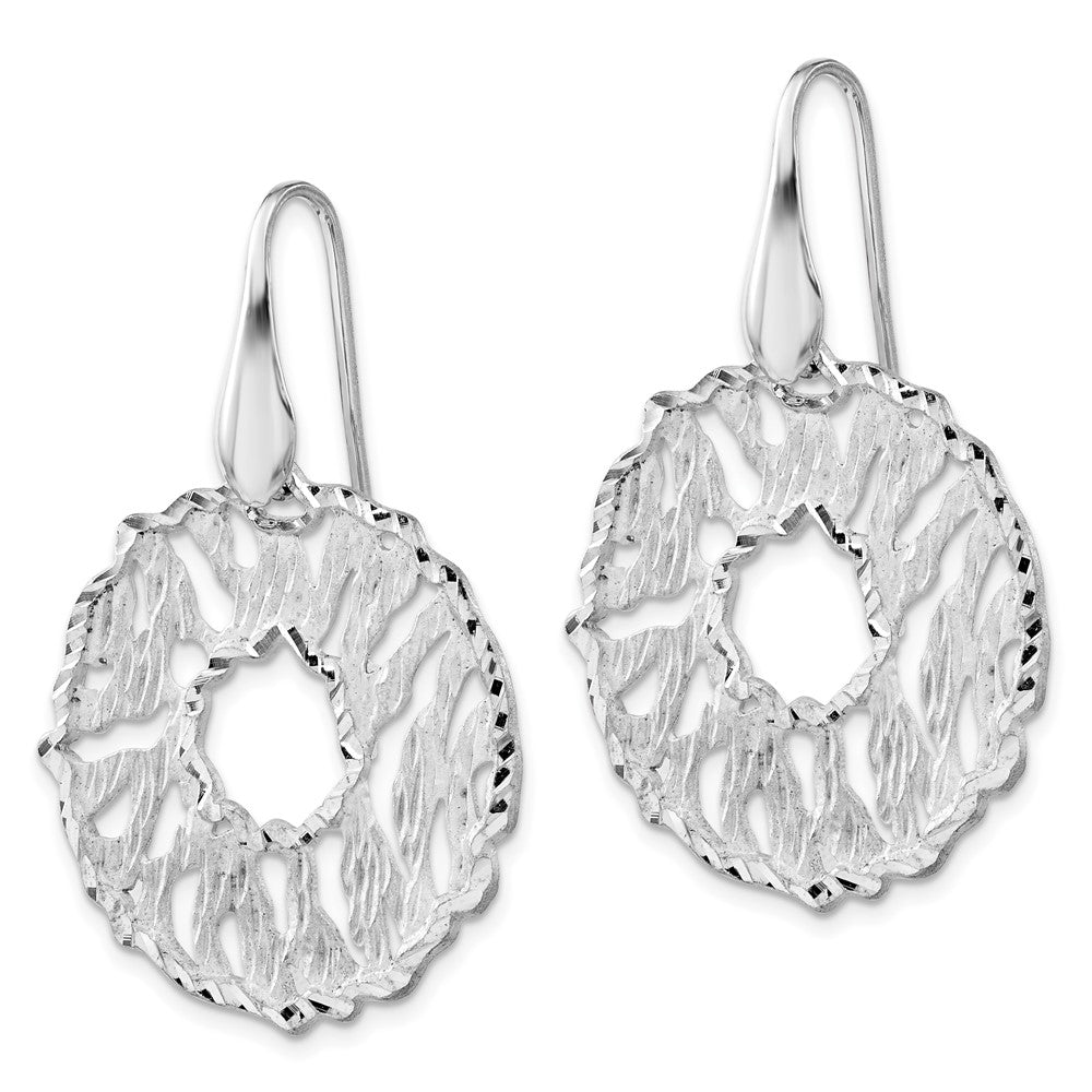 Sterlingsilber Matt & Diamantiert Ohrhänger