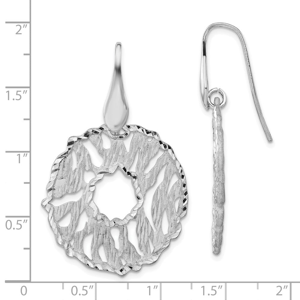 Sterlingsilber Matt & Diamantiert Ohrhänger