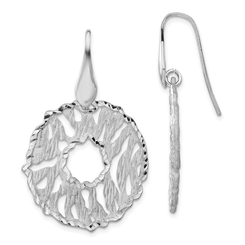 Sterlingsilber Matt & Diamantiert Ohrhänger