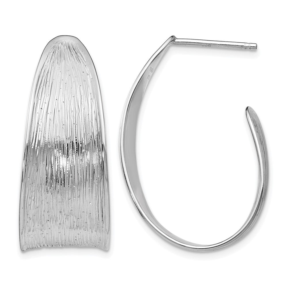 Sterlingsilber Poliert und Strukturiert Ohrringe