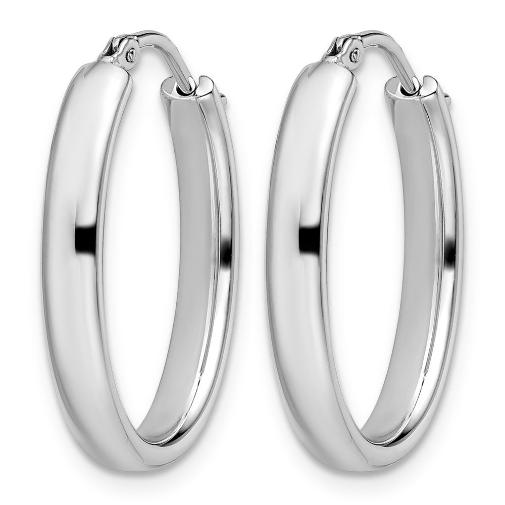 Sterlingsilber Poliert Oval Creolen