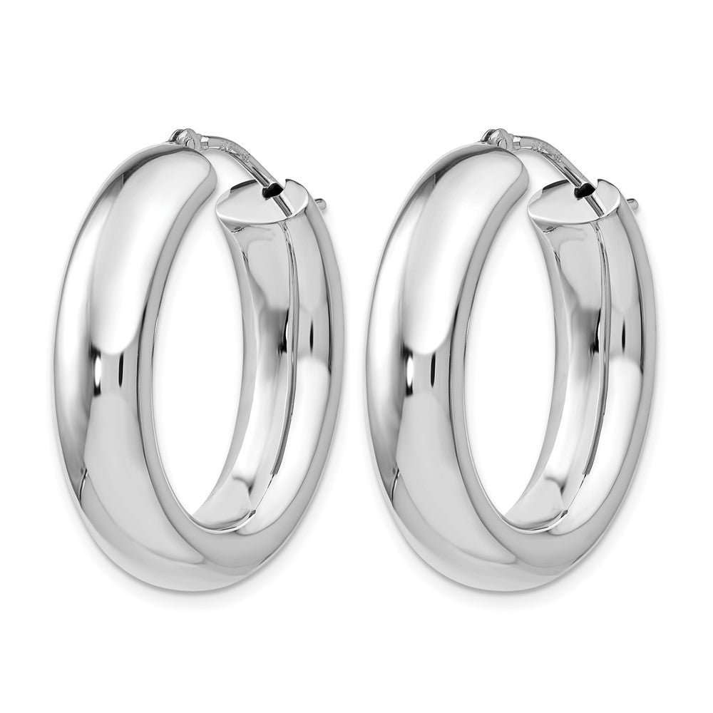 Sterlingsilber Poliert Oval Creolen