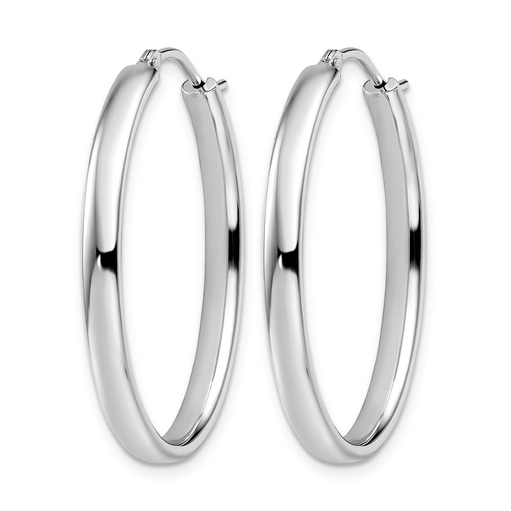 Sterlingsilber Poliert Oval Creolen