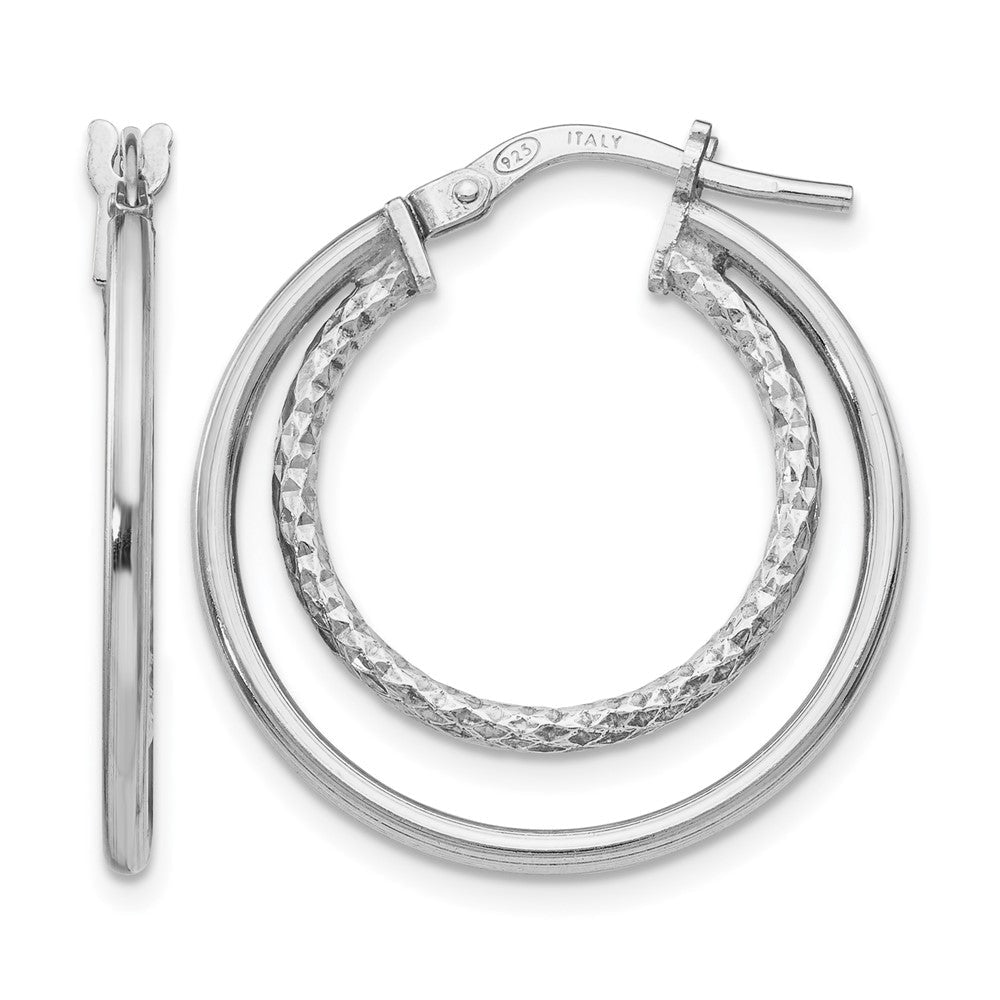 Sterlingsilber Poliert Diamantiert Creolen