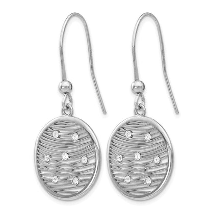Sterlingsilber Poliert Preciosa Kristall Ohrringe