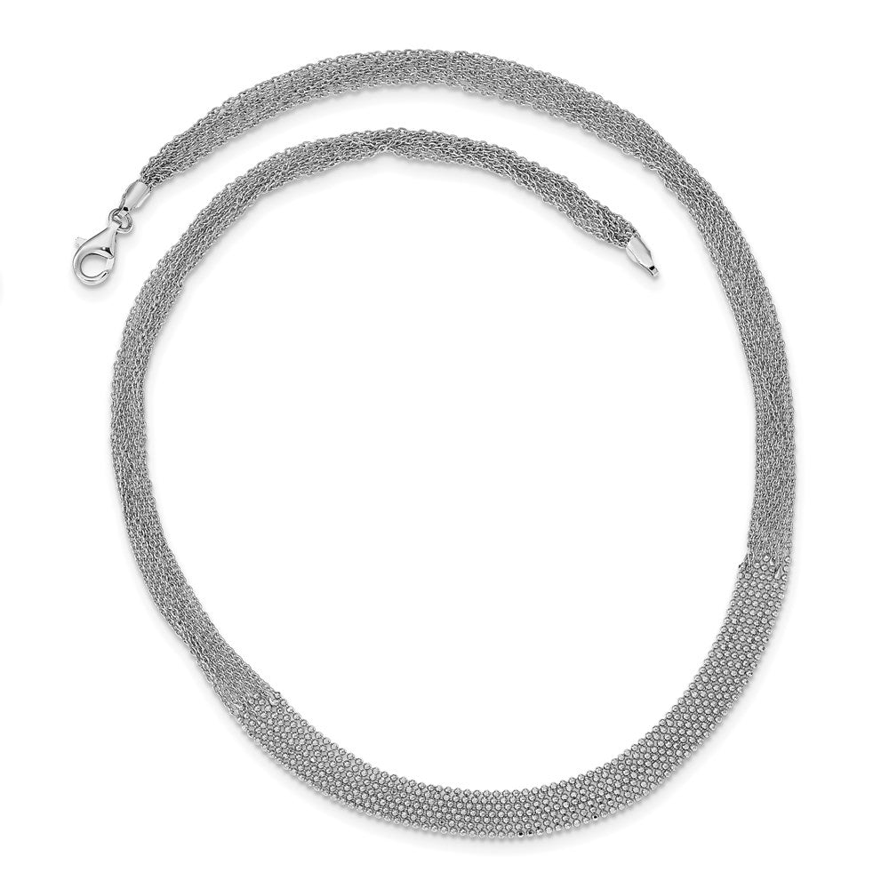 Sterlingsilber Rhodiniert Poliert Multi-strand Halskette
