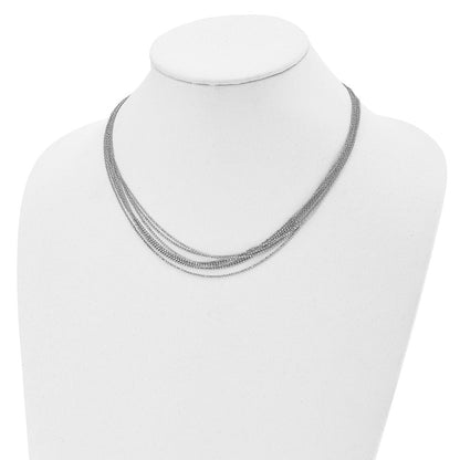 Sterlingsilber Rhodiniert Poliert Multi-strand Halskette
