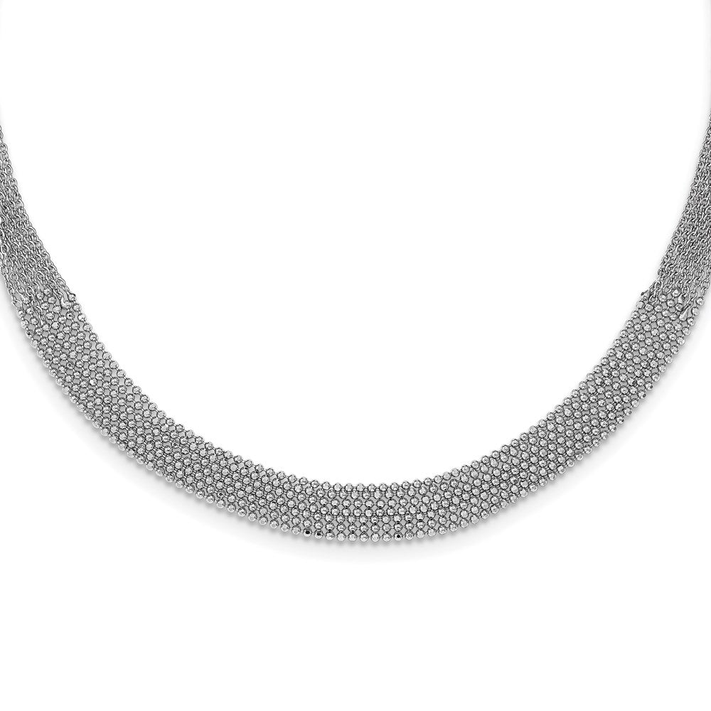 Sterlingsilber Rhodiniert Poliert Multi-strand Halskette