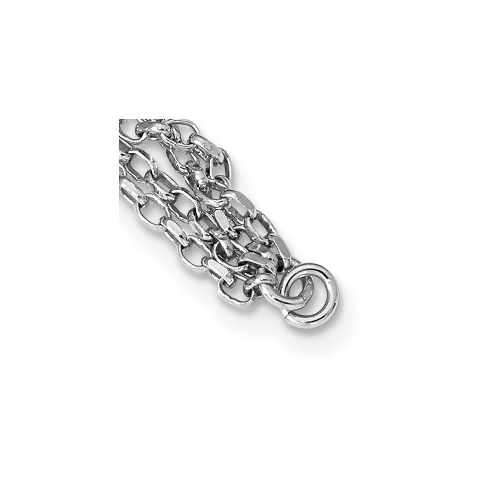 Sterlingsilber Rhodiniert Poliert Multistrand Halskette