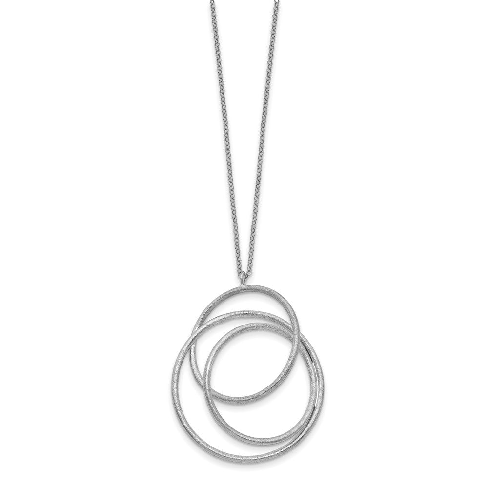 Sterlingsilber Rhodium Gebürstet & Poliert Halskette