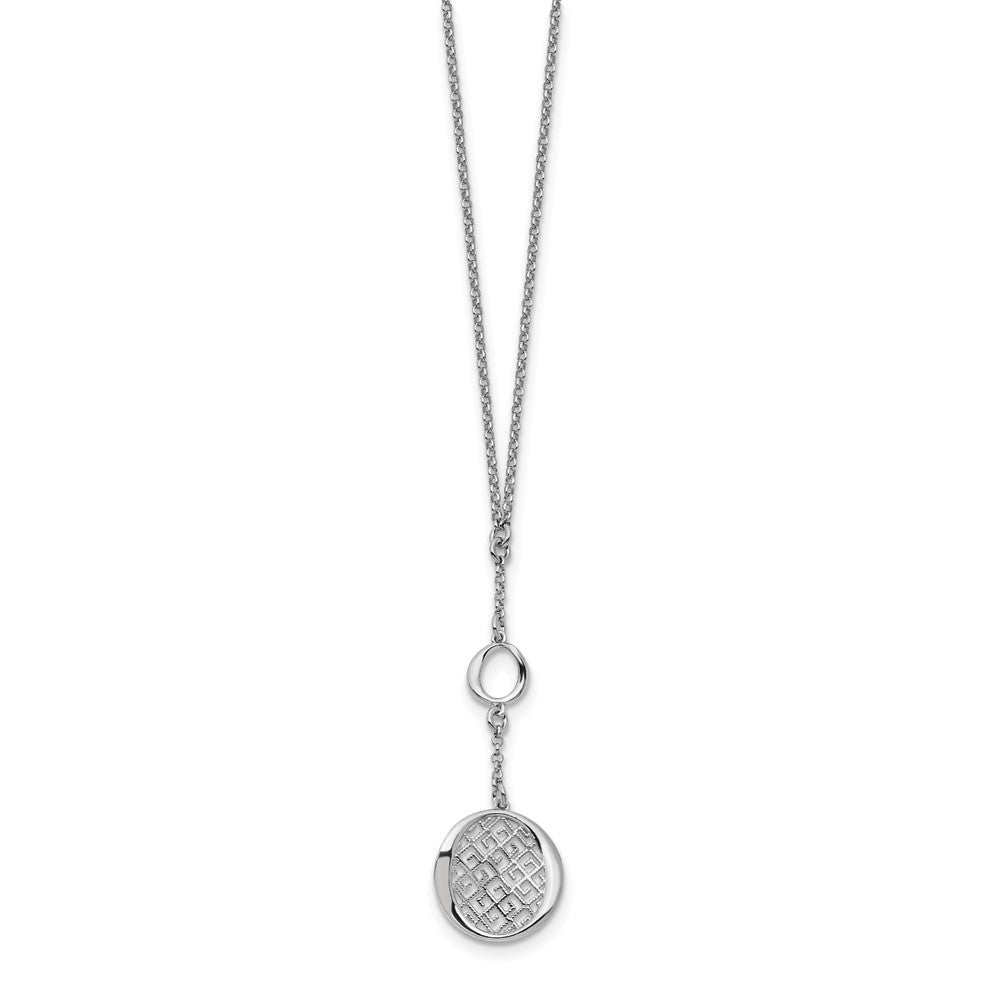 Sterlingsilber Rhodiniert Filigran mit 1.5 Zoll Verlängerung. Halskette