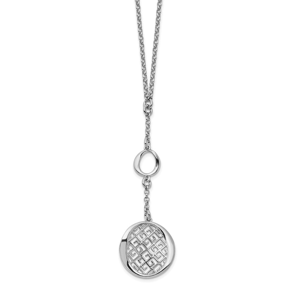 Sterlingsilber Rhodiniert Filigran mit 1.5 Zoll Verlängerung. Halskette