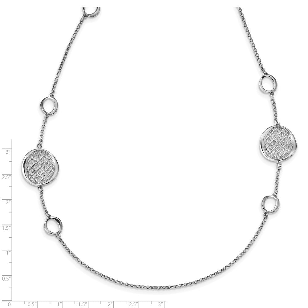 Sterlingsilber Rhodiniert Filigran Halskette
