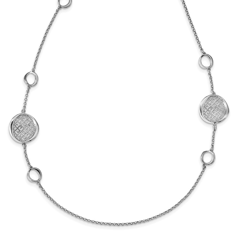 Sterlingsilber Rhodiniert Filigran Halskette
