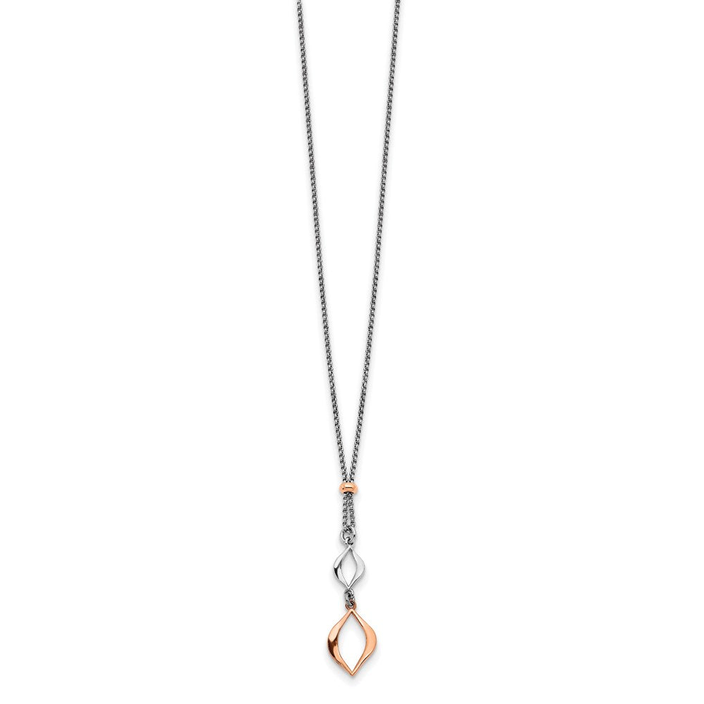 Sterlingsilber & Roséfarben mit 1.5 Zoll Verlängerung. Halskette
