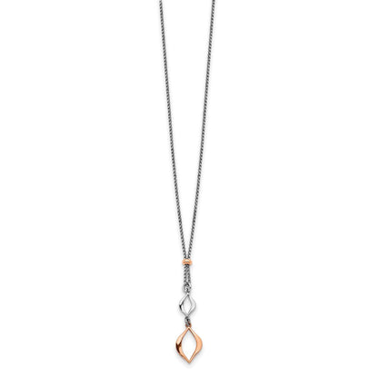 Sterlingsilber & Roséfarben mit 1.5 Zoll Verlängerung. Halskette