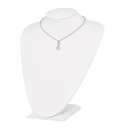 Sterlingsilber & Roséfarben mit 1.5 Zoll Verlängerung. Halskette