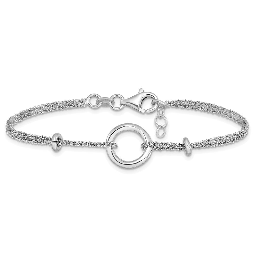 7 Zoll Sterlingsilber Rhodiniert mit 1 Zoll Verlängerung. Armband
