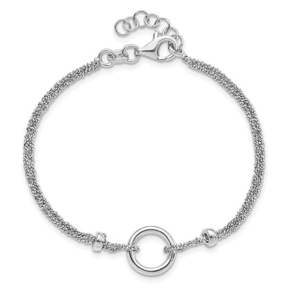 7 Zoll Sterlingsilber Rhodiniert mit 1 Zoll Verlängerung. Armband