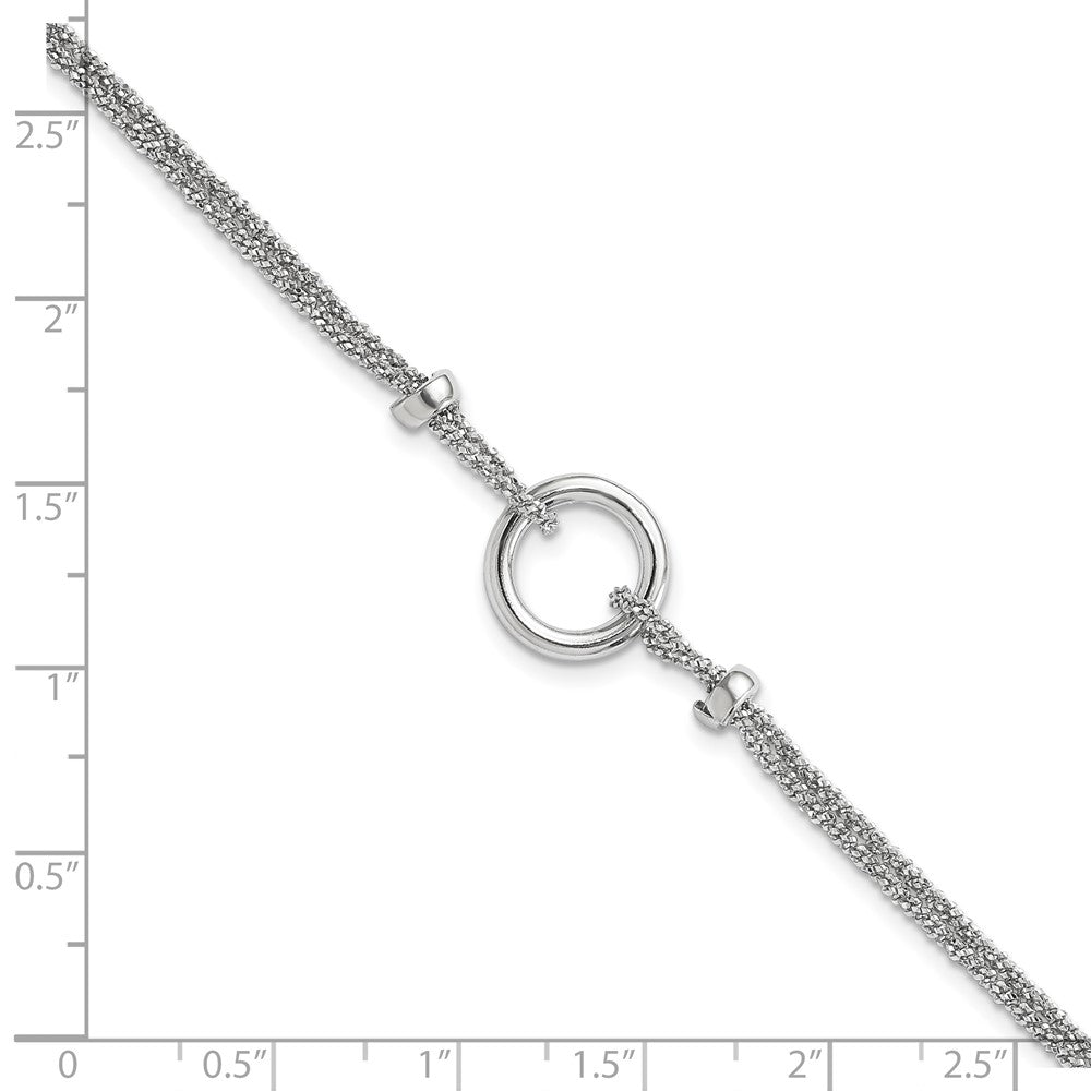 7 Zoll Sterlingsilber Rhodiniert mit 1 Zoll Verlängerung. Armband
