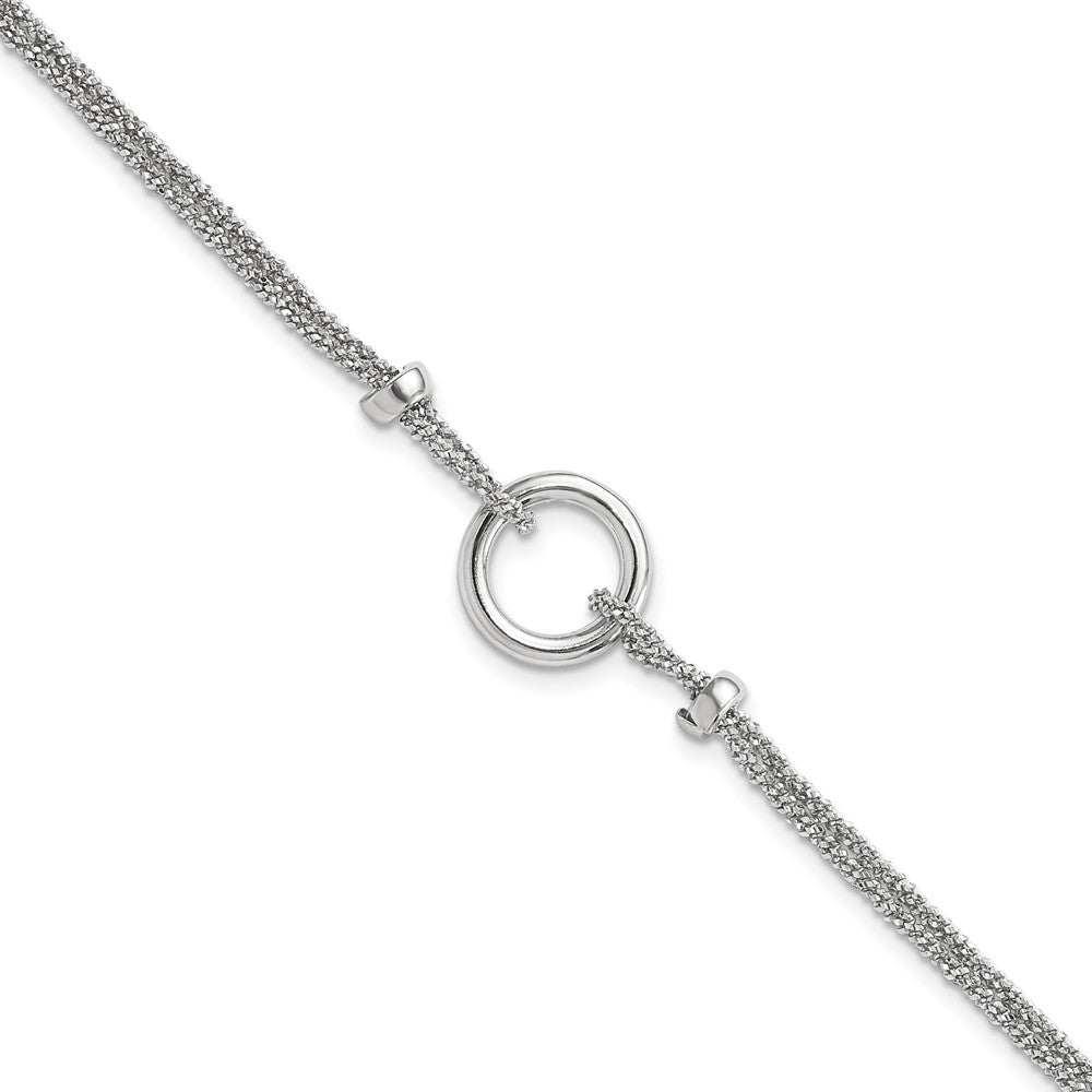 7 Zoll Sterlingsilber Rhodiniert mit 1 Zoll Verlängerung. Armband