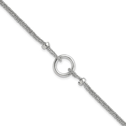 7 Zoll Sterlingsilber Rhodiniert mit 1 Zoll Verlängerung. Armband