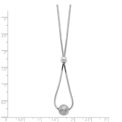 Sterlingsilber Poliert & Lasergeschnitten Perle Halskette