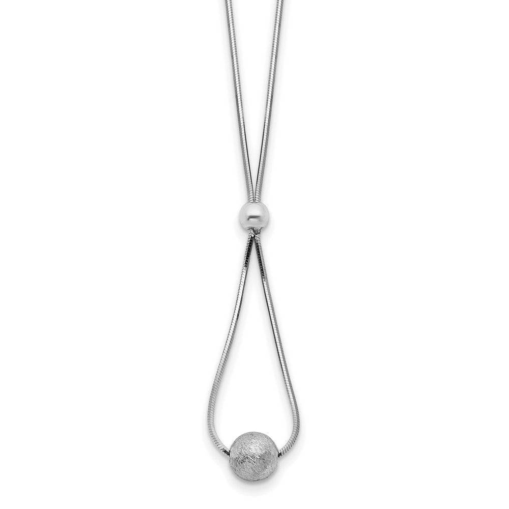 Sterlingsilber Poliert & Lasergeschnitten Perle Halskette