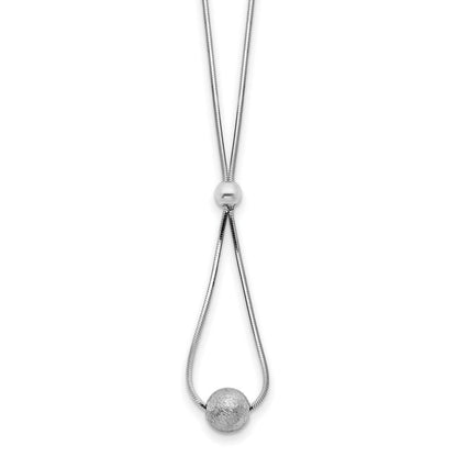 Sterlingsilber Poliert & Lasergeschnitten Perle Halskette