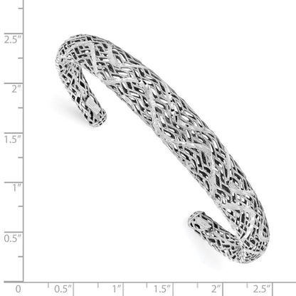 Sterlingsilber Poliert Diamantiert Armreif