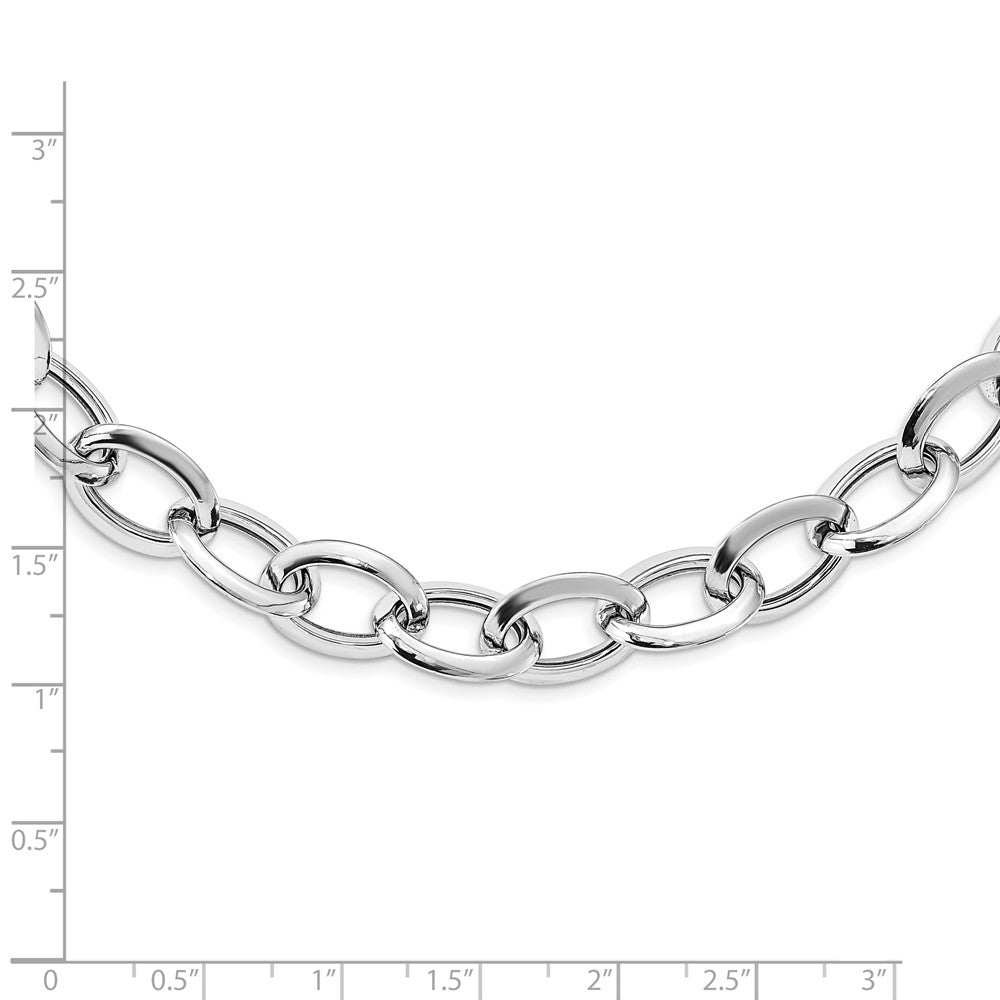 Sterlingsilber Rhodiniert Poliert Fantasieglieder Halskette