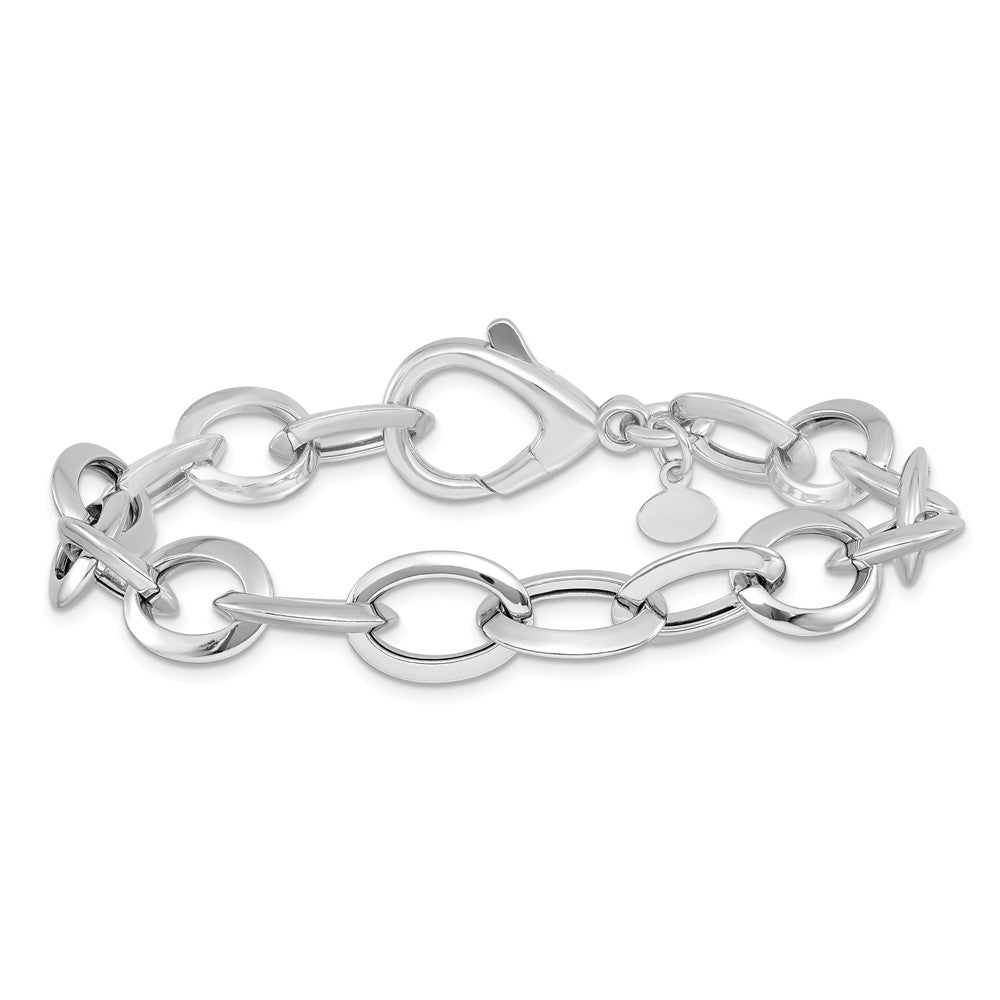 Sterlingsilber Rhodiniert Poliert Fantasieglieder Armband