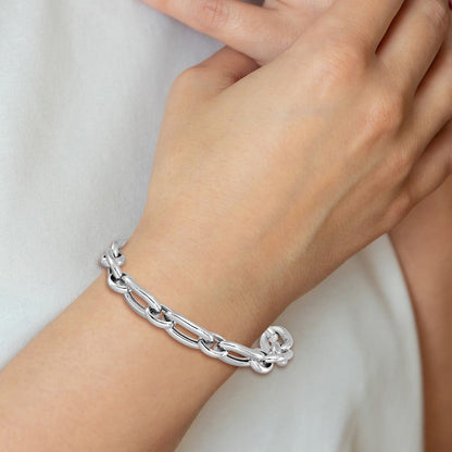 Sterlingsilber Rhodiniert Poliert Fantasieglieder Armband